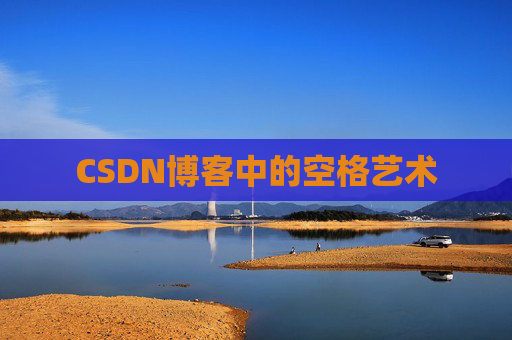 CSDN博客中的空格艺术
